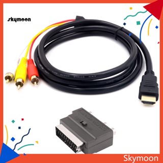 Skym* อะแดปเตอร์แปลงสายเคเบิล HDMI ตัวผู้ เป็น 3 RCA 3 พอร์ต 15 เมตร