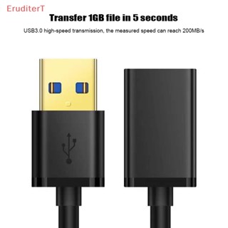 [EruditerT] สายเคเบิลต่อขยาย USB3.0 สําหรับ Smart TV PS4 Xbox One SSD ตัวผู้ เป็นตัวเมีย Mini USB3.0 [ใหม่]