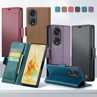 เคสโทรศัพท์มือถือหนัง ฝาพับแม่เหล็ก พร้อมช่องใส่บัตร ขาตั้งวาง สําหรับ oppo reno 8 Pro plus reno8 8Z 8T reno8T Reno8Lite 4G 5G