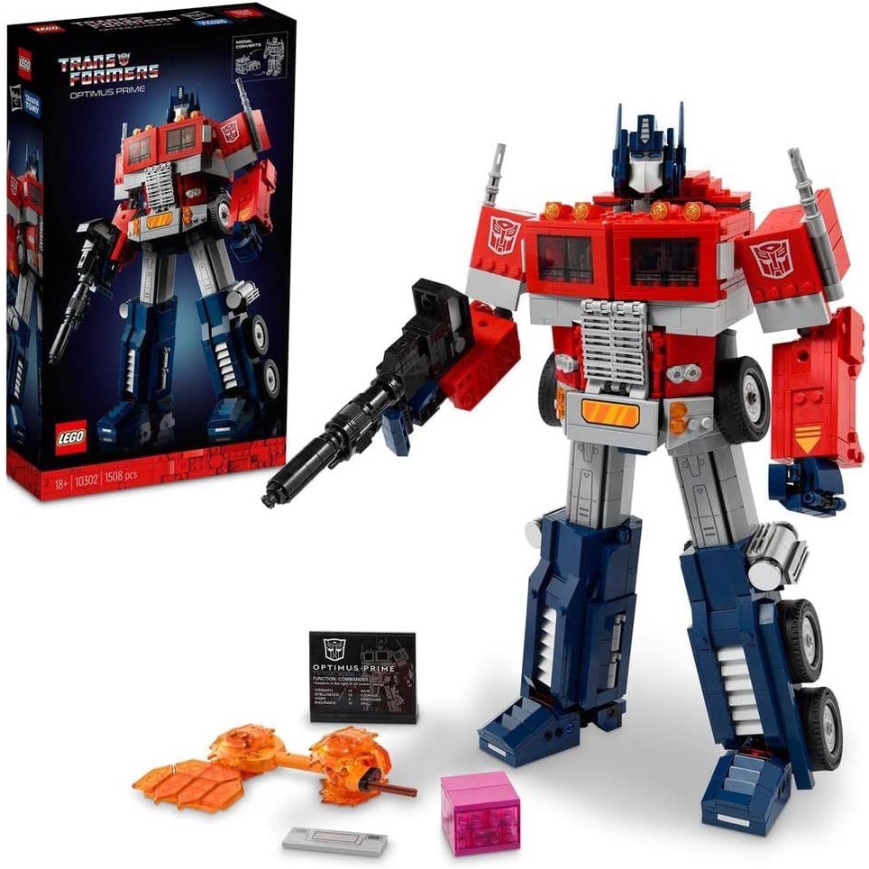 LEGO Transformers Optimus Prime 10302 Creative Building Kit for Adults; Collectible Build-and-Display Model(1,508