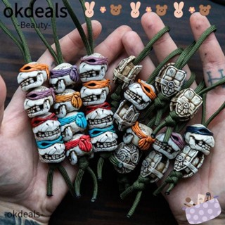 Okdeals จี้พวงกุญแจ รูปเต่า แฮนด์เมด 4 ตัว DIY