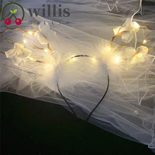 Willis ที่คาดผมคอสเพลย์ ซานต้าคลอส กวางเรนเดียร์ คริสต์มาส มีไฟ LED เรืองแสง สําหรับเด็กผู้หญิง