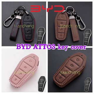 เคสกุญแจรีโมทรถยนต์ แบบหนัง สําหรับ BYD ATTO 3 2022