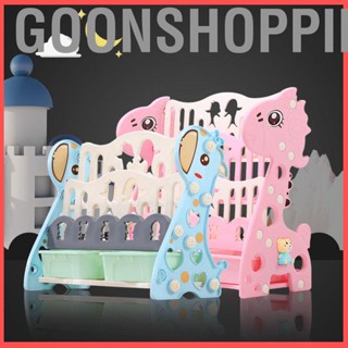 Goonshopping Kids Book Rack Cartoon Shaped Plastic Organizer Display Storage Stand for Home School