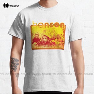 เสื้อยืดผ้าฝ้าย พิมพ์ลาย MMMBOP Hanson 90s สไตล์เรโทร คลาสสิก สําหรับผู้ชาย