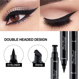 Amy&amp;#39;s Diary 2 In 1 อายไลเนอร์ อายไลเนอร์แบบปิดผนึก อายไลเนอร์กันน้ำแบบสองหัว Cat Eye Wing Eyeliner อายไลเนอร์แต่งหน้าเซ็กซี่แสตมป์ Wing Eye กันน้ำ Big Head TECH3