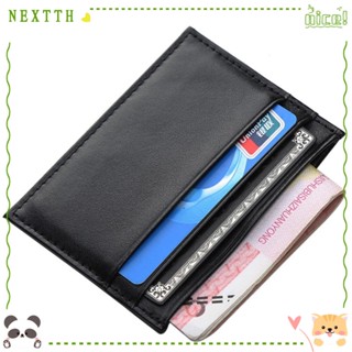 Nextth กระเป๋าใส่เหรียญ หนัง PU กันน้ํา แบบพกพา อเนกประสงค์ สีพื้น