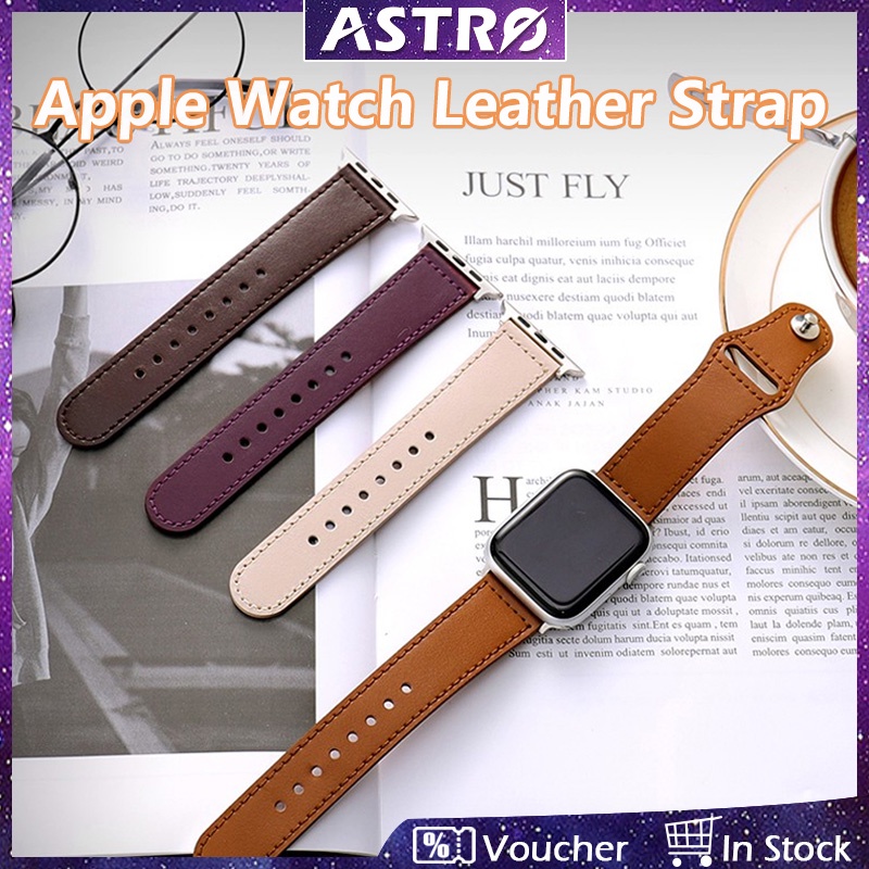 Astro สายนาฬิกาข้อมือหนังวัวแท้ แบบเปลี่ยน สําหรับ Apple Watch Band 49 มม. 44 มม. 45 มม. 41 มม. 40 มม. 42 มม. 38 มม. iWatch Ultra SE Series 8 7 6 5 4 3 2 1