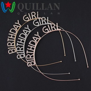 Quillan ที่คาดผม อัลลอย ลาย Happy Birthday หรูหรา สไตล์เกาหลี ของขวัญวันเกิด สําหรับราชินี วันเกิด