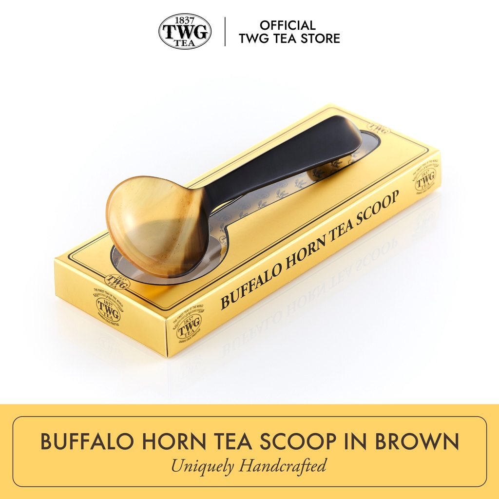 TWG Buffalo Horn Tea Scoop in Brown ช้อนตักชาบัฟฟาโลฮอร์น สีน้ําตาล