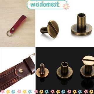 Wisdomest หมุดสกรูหัวกลม ขนาด 5 6.5 8 มม. สําหรับถนอมผ้า กระเป๋า รองเท้า 10 ชิ้น