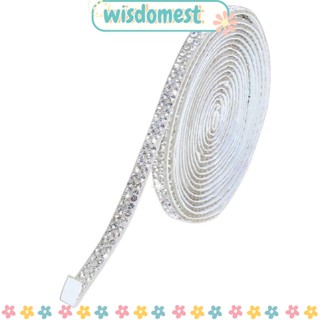 Wisdomest ริบบิ้นคริสตัลเพชรเทียม พลอยเทียม 0.25 นิ้ว สีขาว 4 หลา สําหรับงานวันเกิด