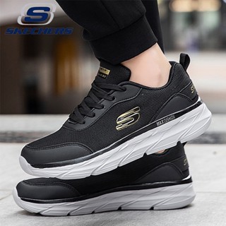 Skechers_ MAX CUSHION รองเท้าผ้าใบลําลอง พื้นหนา ทนต่อการเสียดสี คุณภาพสูง แฟชั่นสําหรับผู้ชาย และผู้หญิง เหมาะกับการเล่นกีฬา เดินป่า