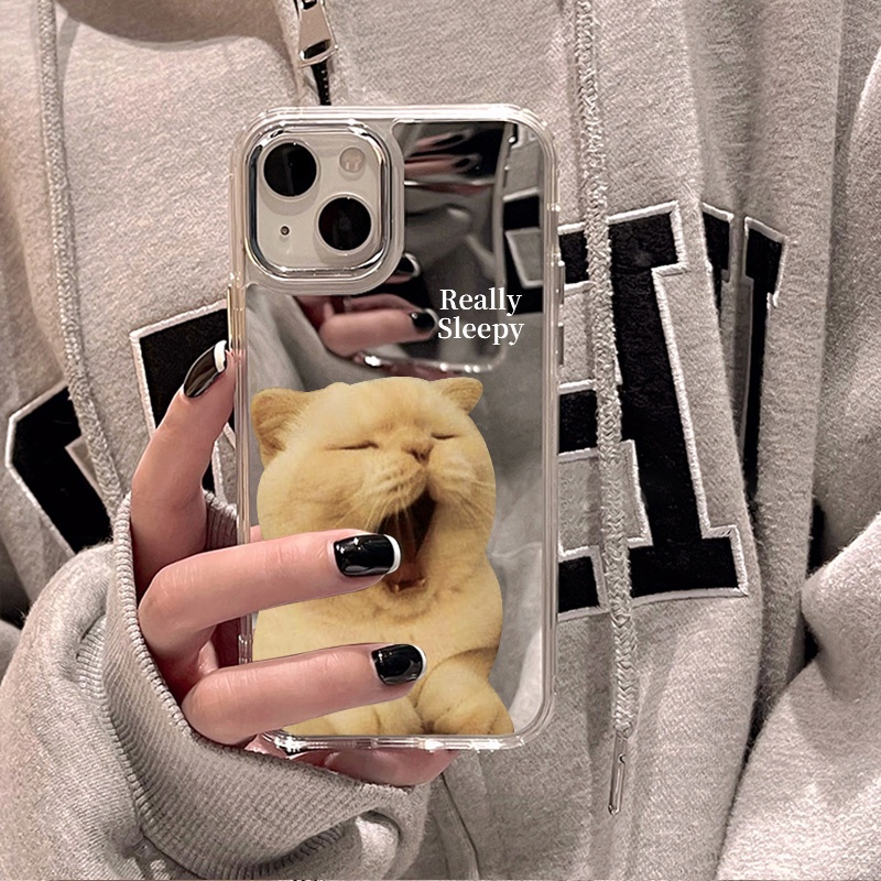 🔥🔥เคสกระจกแต่งหน้าสำหรับ for iPhone 16 11 14 13 12 15 Pro Max 11 12 13 14 15 Pro 15 Plus เคสโทรศัพท์มือถือลายการ์ตูน