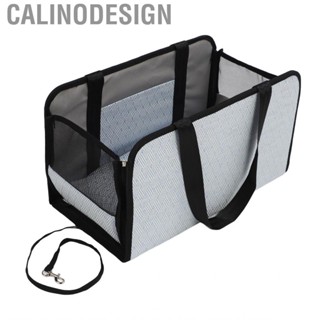 Calinodesign Pet Car Travel Bags for Dogs Cats Detachable Center Console Dog Foldable Safety with Pillow