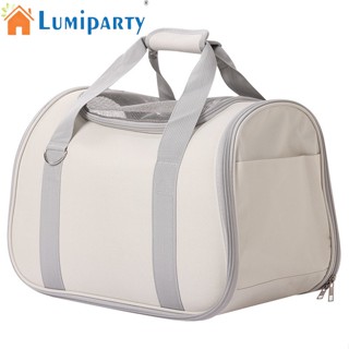 Lumiparty กระเป๋าใส่สัตว์เลี้ยง ผ้าออกซฟอร์ด ระบายอากาศ พับได้ ความจุขนาดใหญ่ แบบพกพา สําหรับเดินทางกลางแจ้ง (42X24)