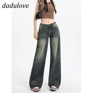 DaDulove💕 New American Ins High Street Retro Washed Jeans Niche High Waist Loose Wide Leg Pants Large Size Trousers