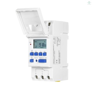 THC15A Digital LCD Power Programmable Timer Switch Relay 16A Amp Electronic Weekly 7 Days 16 On &amp; Off Relay Timer Control AC/DC 12V Din Rail Mount Timing Switch