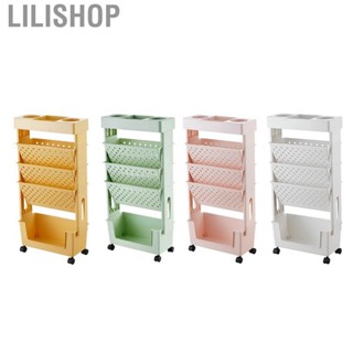 Lilishop Mobile Bookshelf  Movable Convenient Practical for Home