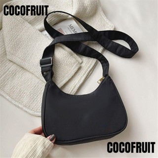 Cocofruit กระเป๋าสะพายไหล่ลําลอง สีพื้น หรูหรา สําหรับผู้หญิง