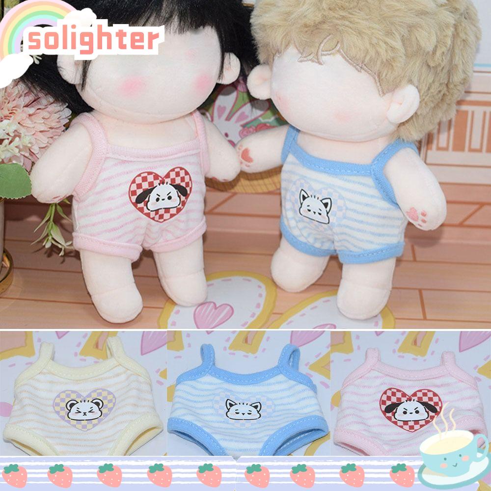 Solighter ชุดนอนจั๊มสูท แฮนด์เมด สําหรับตุ๊กตา 10 20 ซม.