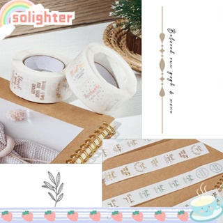 SOLIGHTER สติกเกอร์ซีล ลายตัวอักษร Thank You สําหรับติดของขวัญ 500 ชิ้น