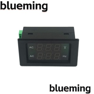 Blueming2 เครื่องวัดความถี่โวลต์มิเตอร์ดิจิทัล ABS จอแสดงผล AC80-500V 45-65HZ ทนทาน สีดํา สําหรับช่างไฟฟ้า