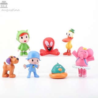 Augustina โมเดลฟิกเกอร์ PVC รูปการ์ตูนเป็ด POCOYO ช้าง นก POCOYO น่ารัก สําหรับเก็บสะสม 7 ชิ้น ต่อชุด