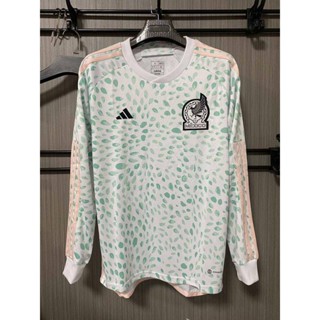 เสื้อกีฬาแขนยาว สีขาว สไตล์เม็กซิโก 2023 2024