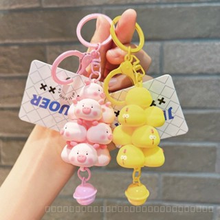 0911YWJJ Adorable Pet Jenga Key Chain Schoolbag Pendant Car Pendant Cartoon Doll Little Doll Keychain XFLF