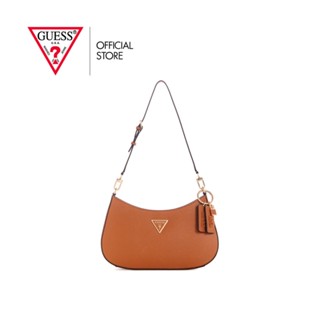 GUESS กระเป๋าสะพายผู้หญิง รุ่น ZG787918 NOELLE TOP ZIP SHOULDER BAG สีน้ำตาล