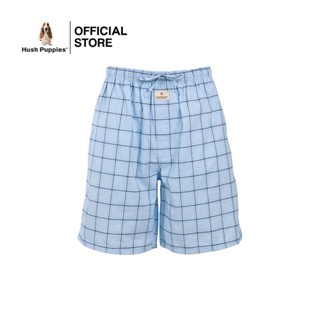 Hush Puppies กางเกงขาสั้นผู้ชาย รุ่น SLEEPWEAR HU H3W3012 ทรง BOXER - สีฟ้า