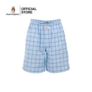 Hush Puppies กางเกงขาสั้นผู้ชาย รุ่น SLEEPWEAR HU H3W3012 ทรง BOXER - สีฟ้า