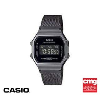 CASIO นาฬิกาข้อมือ CASIO รุ่น A168WEMB-1BDF วัสดุสเตนเลสสตีล สีดำ