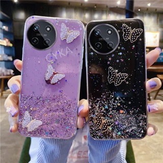 เคสโทรศัพท์มือถือ TPU แบบนิ่ม ลายผีเสื้อ สําหรับ Realme 11 4G 5G NFC C51 C53 11 Pro 11Pro+ C53