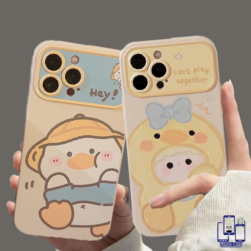 phonecaseshop เข้ากันได้สำหรับ เคส iphone 11 เข้ากันได้สำหรับ เคสไอโฟน11 เคสโทรศัพท์ 13 14 15 pro max เคสโทรศัพท์มือถือ ซิลิโคนนิ่ม เป็ดน่ารัก กันกระแทก เลนส์หน้าต่างขนาดใหญ่ เข้ากันได้สำหรับ iPhone 13 Pro Max iPhone 12 Pro Max 11 6 6S 7 8 Plus SE 2020