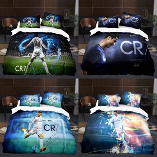 Yb3 Cristiano Ronaldo 3in1 ชุดเครื่องนอน ผ้าปูที่นอน ผ้าห่ม ซักทําความสะอาดได้ ใส่สบาย BY3