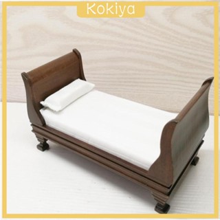 [Kokiya] โมเดลเตียงจิ๋ว 1:12 DIY สําหรับตกแต่งบ้านตุ๊กตา