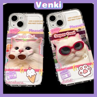 VENKI - เข้ากันได้สำหรับ เคสไอโฟน เคสไอโฟน11 เคส iphone 11TPU ถุงลมนิรภัยเคสโทรศัพท์กันกระแทกป้องกันกล้องน่ารักไอศกรีมกรงเล็บแมวเข้ากันได้กับ iPhone 15 14 13 PRO MAX iPhone 12 PRO MAX XR 7 8