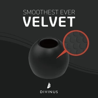 Divinus จุกหูฟังซิลิโคนกํามะหยี่ 4.0 มม. - 6 มม. หัวฉีด S M L (3 คู่)
