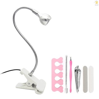[BY] เครื่องเป่าเล็บเจล UV 3W 395NM แบบพกพา พร้อมกรรไกรตัดเล็บ ตะไบเล็บ หนังกําพร้า  #Hometh