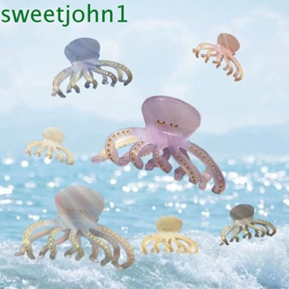 Sweetjohn กิ๊บติดผม ลายการ์ตูนปลาหมึก ปลาฉลาม กรดอะซิติก สําหรับผู้หญิง