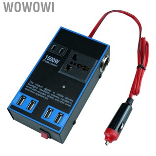 Wowowi Vehicle Inverter  Fast Charging Safe 12V 24V To 110V 220V Smart Car Power 1500W Switch Control for Home RV