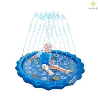 Outdoor Wading Splash Mat - 67in Sprinkler for Kids with Animals Alphabet Education