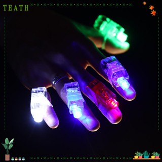 Teath แหวนไฟ LED ลายการ์ตูนคริสต์มาส เรืองแสง 5 10 ชิ้น