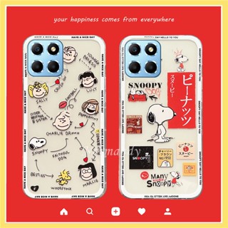 พร้อมส่ง เคสโทรศัพท์มือถือ ซิลิโคนนิ่ม TPU ใส กันกระแทก ลายการ์ตูนสนูปปี้น่ารัก สําหรับ HonorX6a 4G HNONR X6a X5 Plus 4G 5G 2023