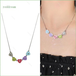 Redd สร้อยคอโช้คเกอร์ ลูกปัดอัลลอย รูปหัวใจน่ารัก สีสันสดใส