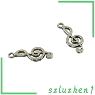 [Szluzhen1] จี้สัญลักษณ์ดนตรี โลหะผสม สําหรับทําเครื่องประดับ งานฝีมือ 50 ชิ้น