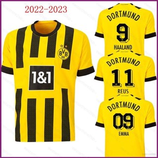 เสื้อกีฬาแขนสั้น ลายทีมชาติฟุตบอล Borussia Dortmund NP2 2022-2023 Emma Haaland Reus ชุดเหย้า สําหรับผู้ชาย และผู้หญิง PN2