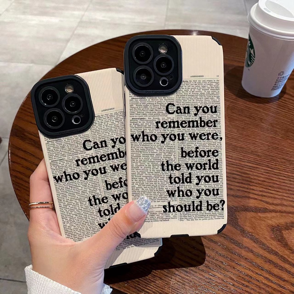 เคสโทรศัพท์มือถือหนังแกะนิ่ม กันกระแทก ลายหนังสือพิมพ์ภาษาอังกฤษ สําหรับ iPhone 15Promax 14Promax 11Promax 12 13 15 6 7 8Plus XR Xmax